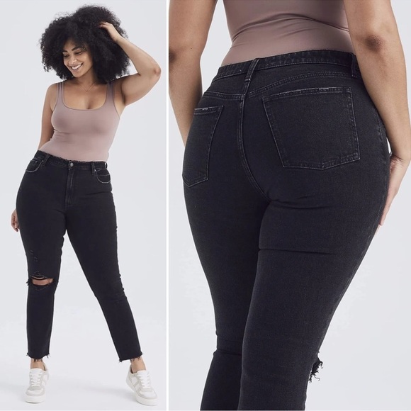 ABERCROMBIE AND FITCH JEANS MID RISE BLACK SIZE 34 18L NWT CURVE PLUS - Picture 1 of 9